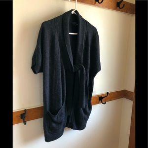 DEX | Cardigan scarf sweater short sleeves